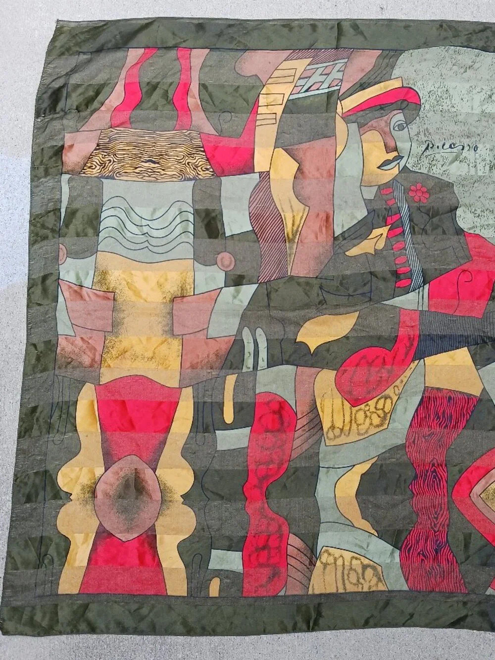 Silk Picaso scarf 38x38 large